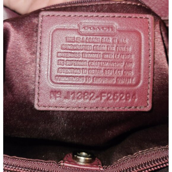 Coach Campbell Signature Belle Carryall Canvas Leather Trim Front Buckle Tote - Picture 8 of 14